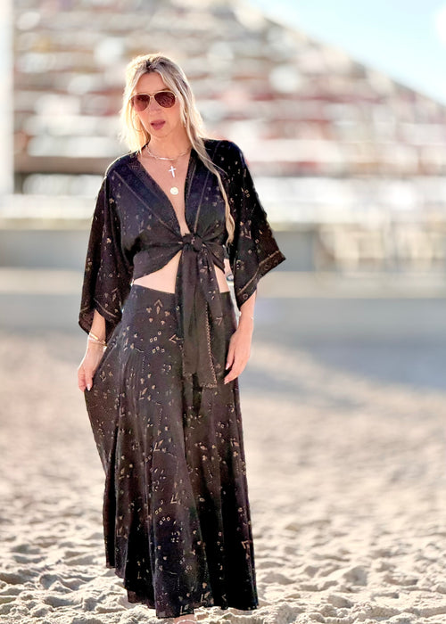 Willow Silk Kimono Pant Set