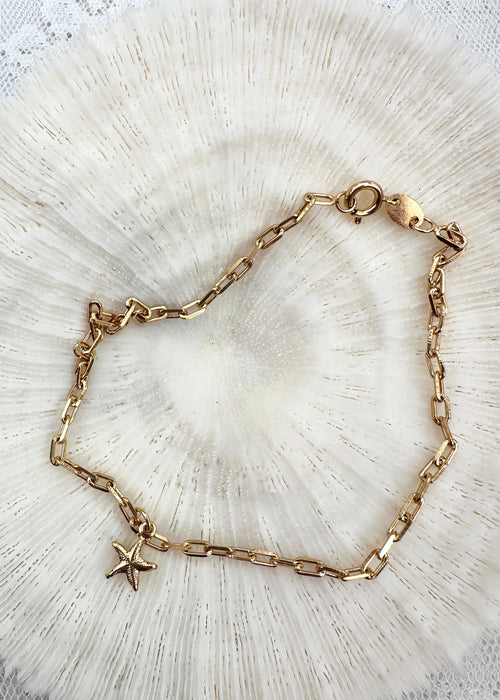 Starfish Paperclip Anklet