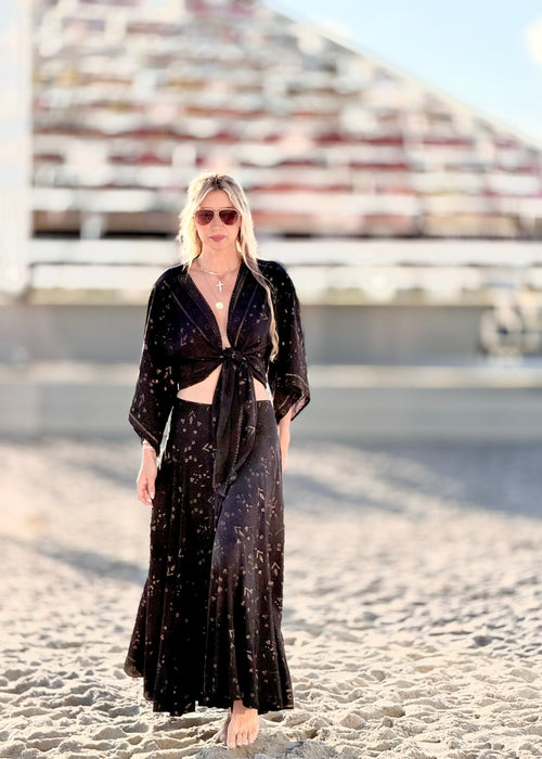 Willow Silk Kimono Pant Set