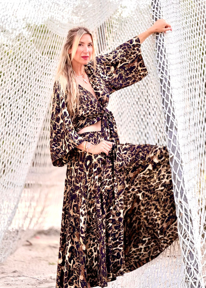 Willow Silk Kimono Pant Set
