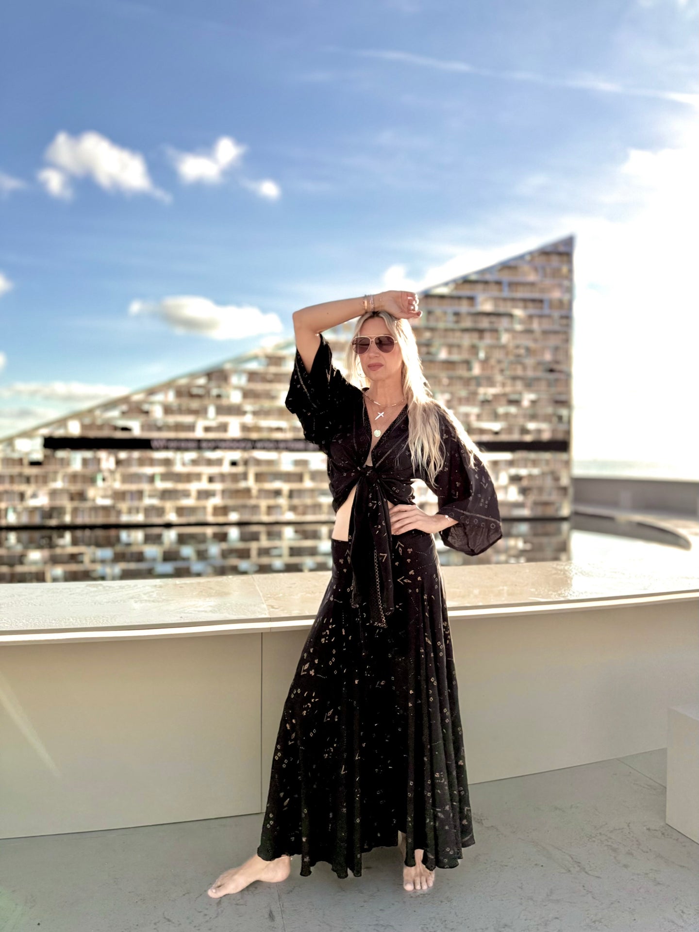 Willow Silk Kimono Pant Set