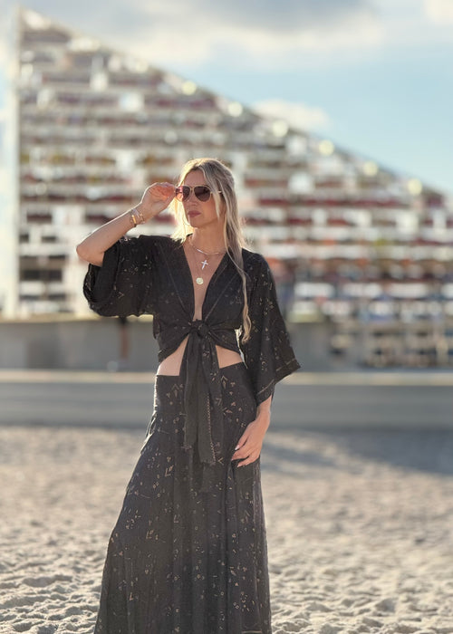 Willow Silk Kimono Pant Set