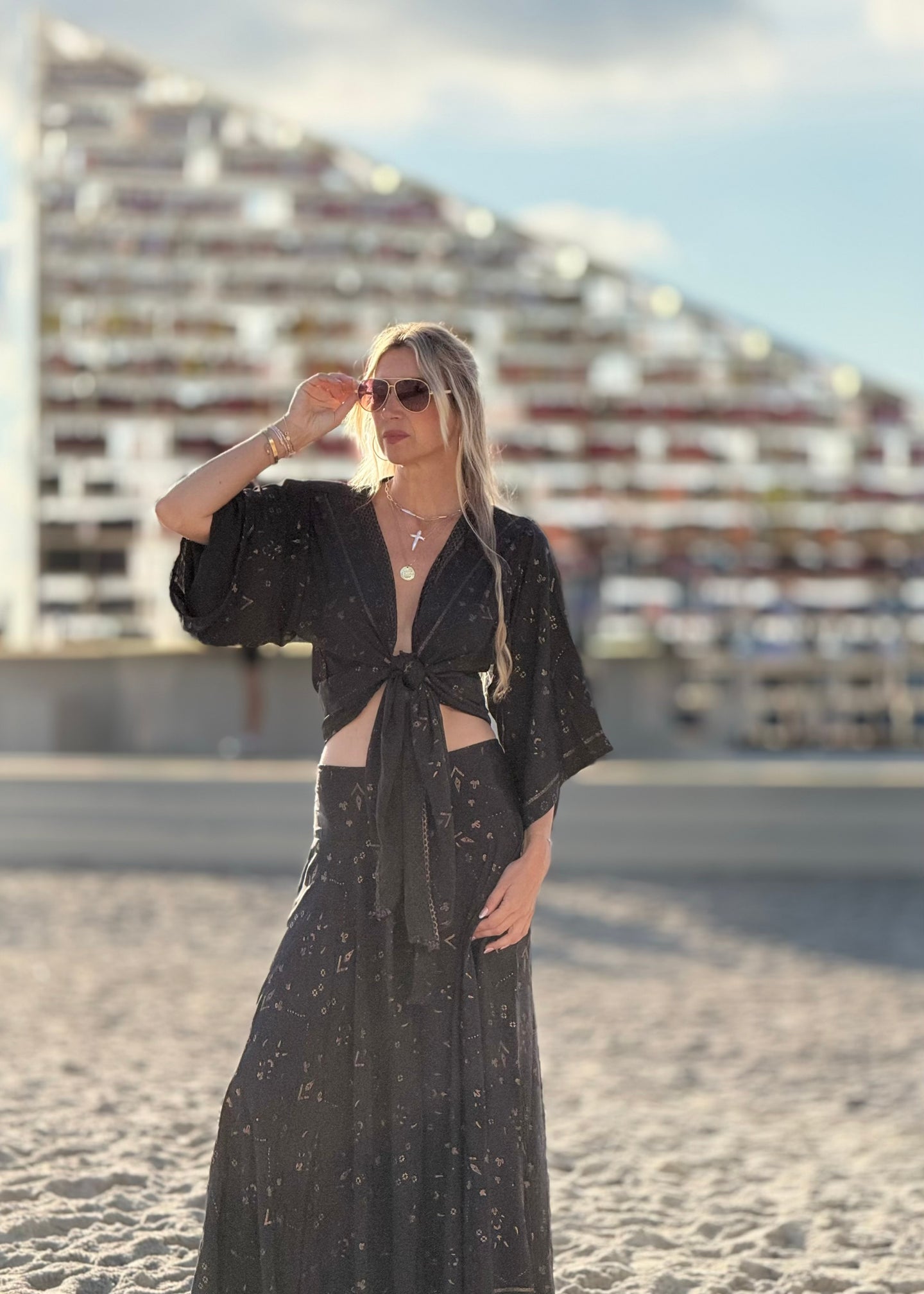 Willow Silk Kimono Pant Set