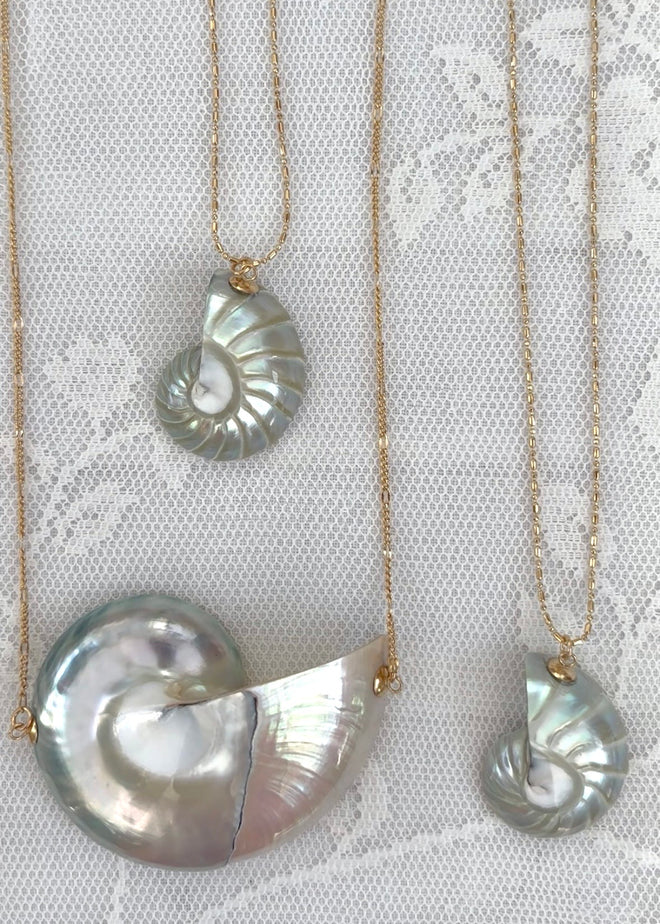 Moonwater Nautilus Necklace
