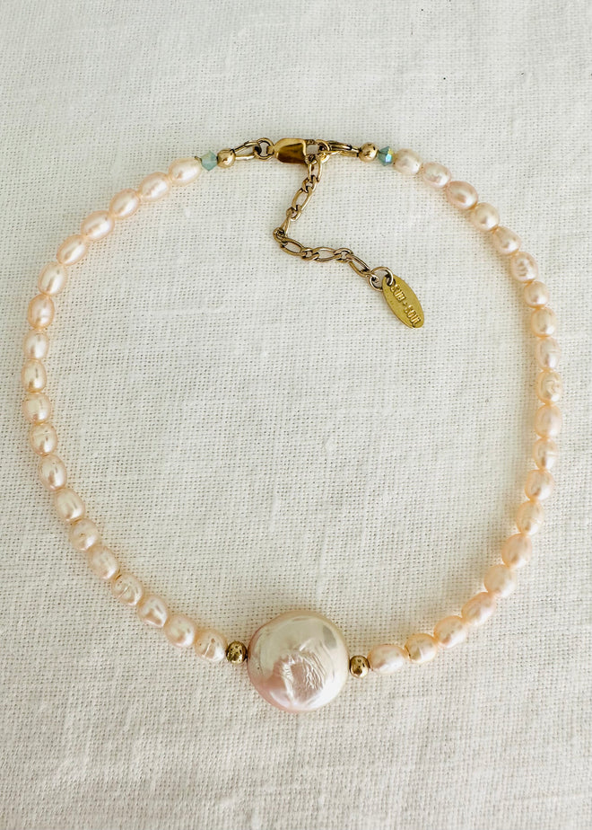 Sky Pearl Anklet ☆ Blush Tide