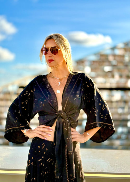 Willow Silk Kimono Pant Set