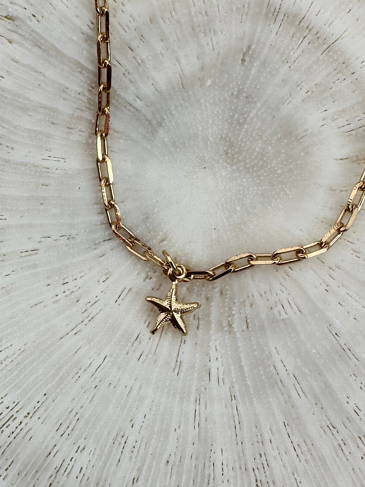 Starfish Paperclip Anklet