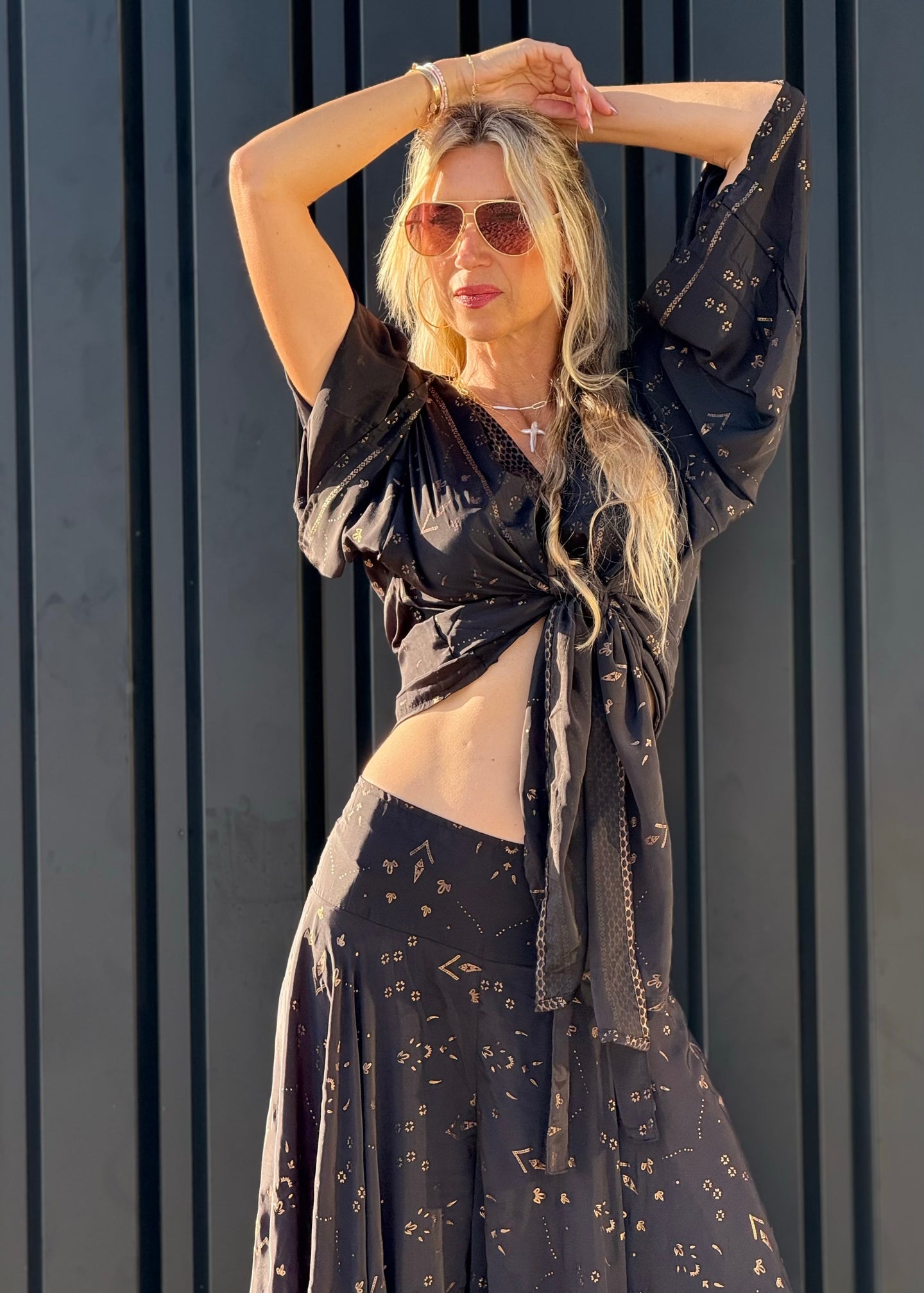 Willow Silk Kimono Pant Set