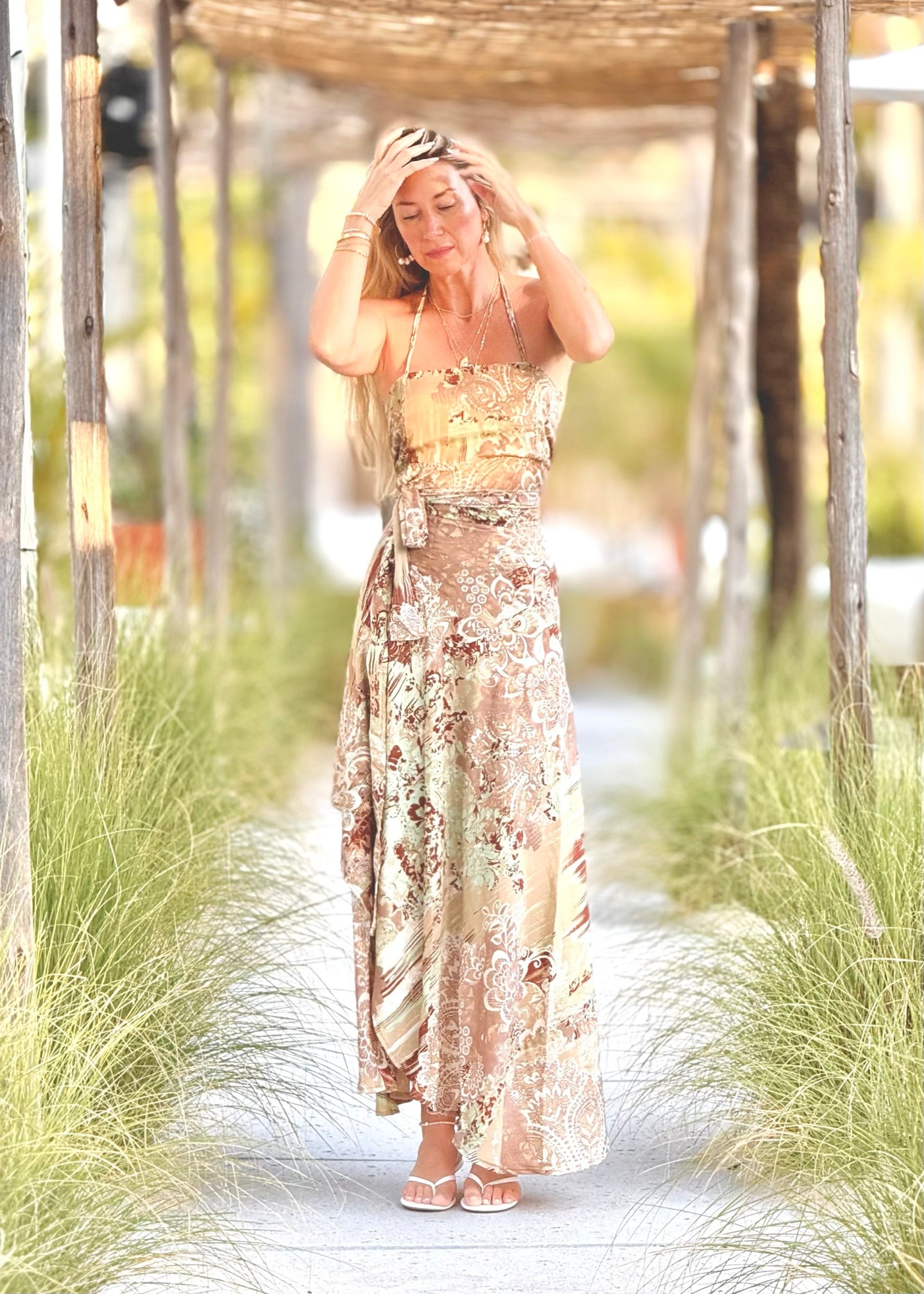 Zyanda Silk Wrap Dress