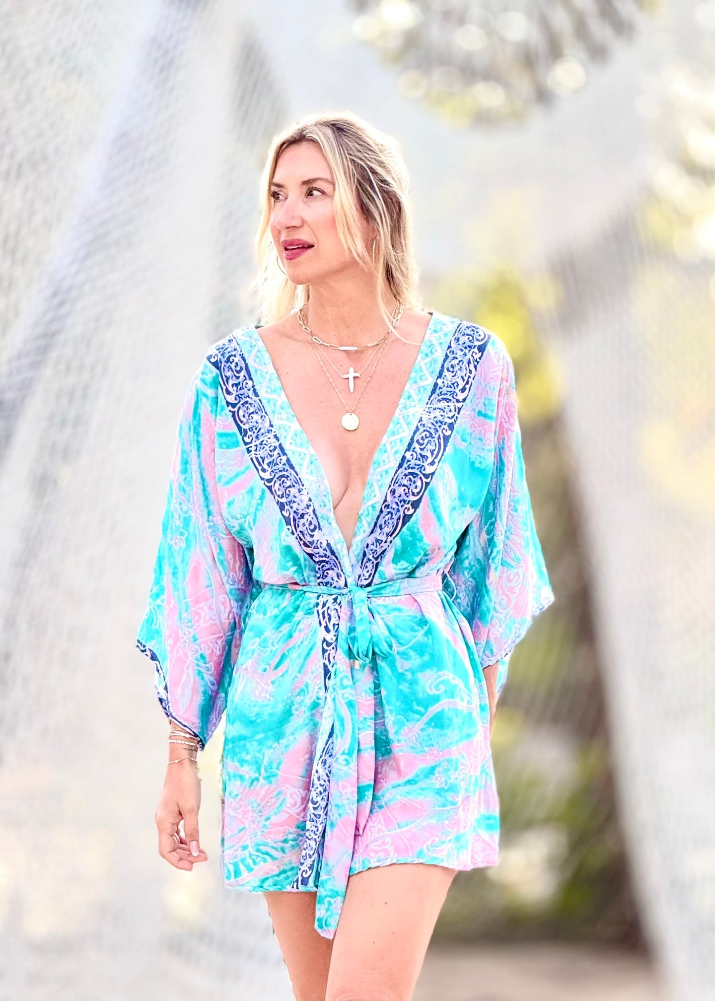 Willow Silk Kimono Pant Set