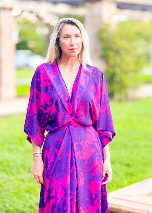 Sorrento Kaftan Dress - Plum Island