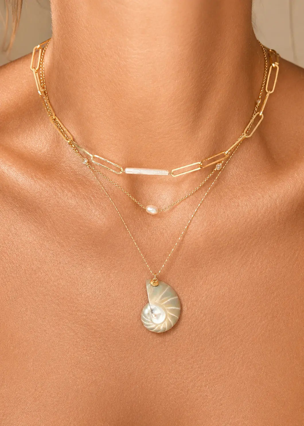 Bondi Pearl + Chain Necklace