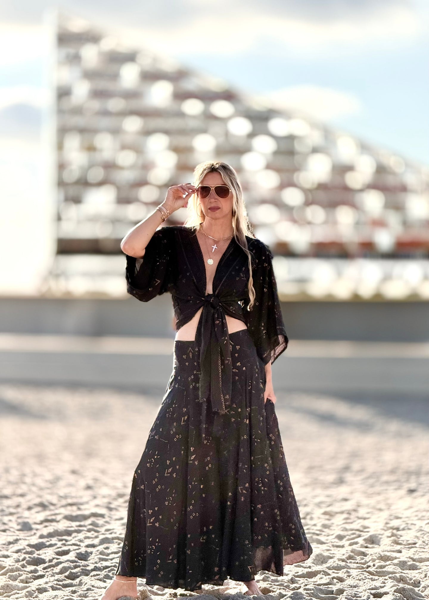 Willow Silk Kimono Pant Set