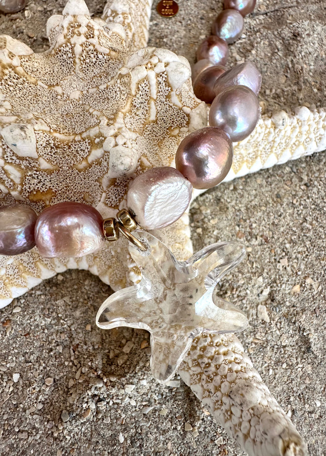 Sea Star Crystal Necklace ☆ Lavender Lagoon