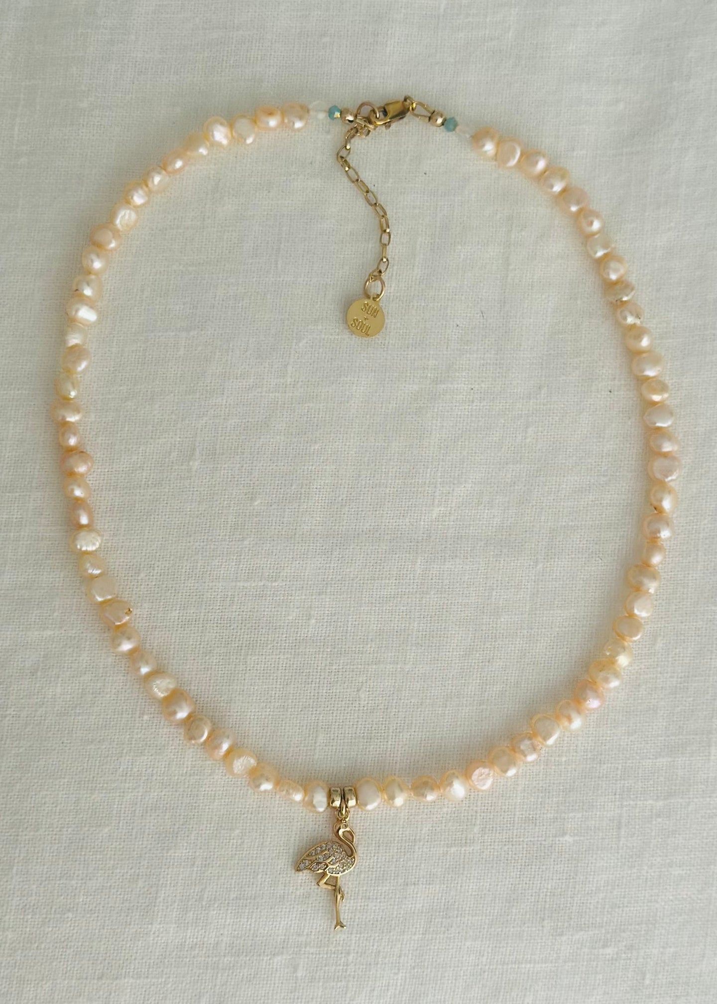 Ocean Whisper Pearl Necklace ☆ Flamingo