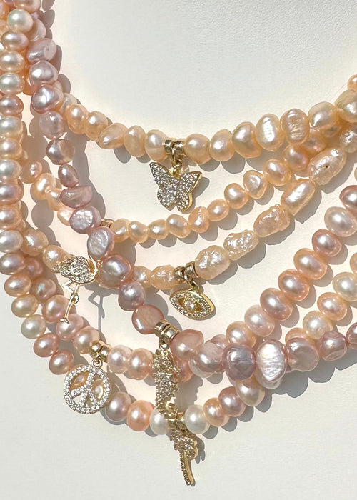 Ocean Pearl Necklace ☆ Seahorse/Lavender Lagoon