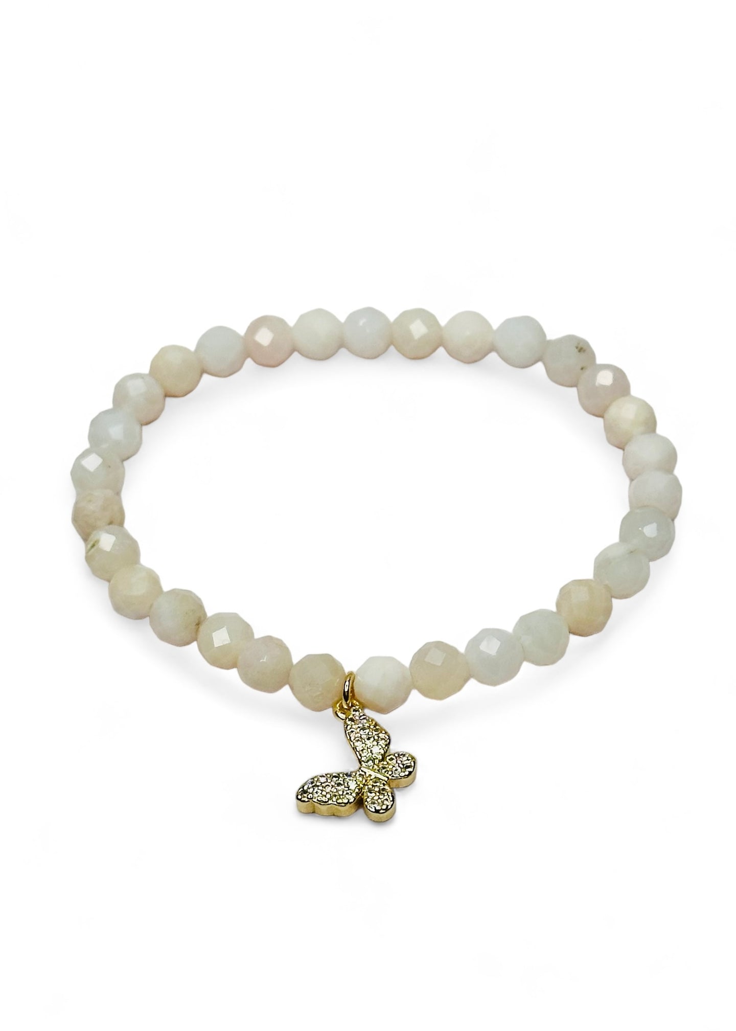 Seaside Bracelet Stack - Butterfly/Pink Opal