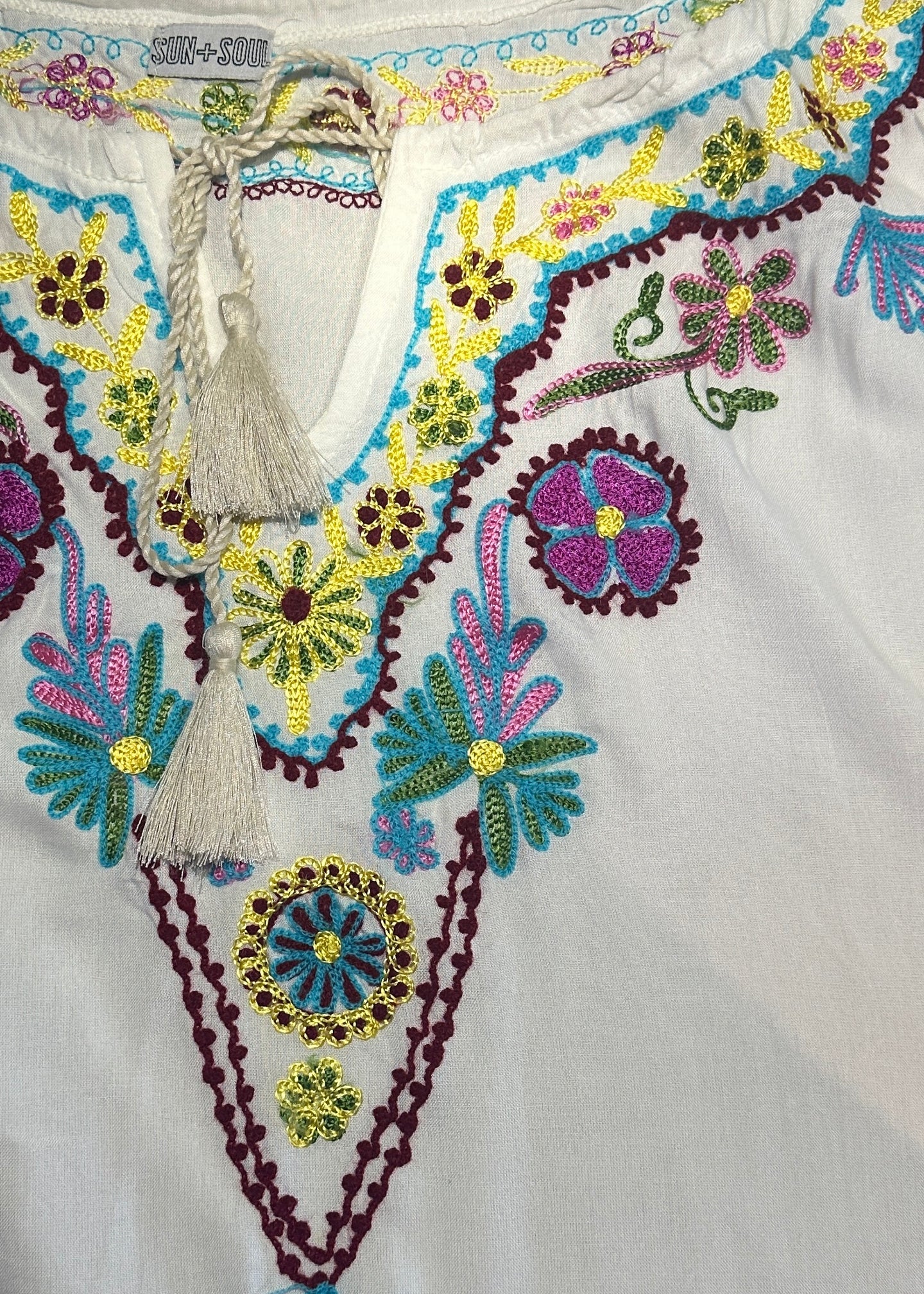 Sedona Embroidered Tunic Dress ☆ White