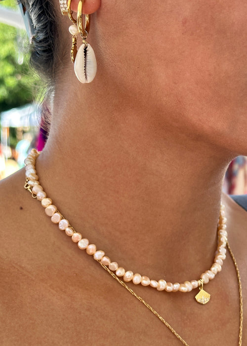 Ocean Pearl Necklace ☆ Shell/Champagne Pink