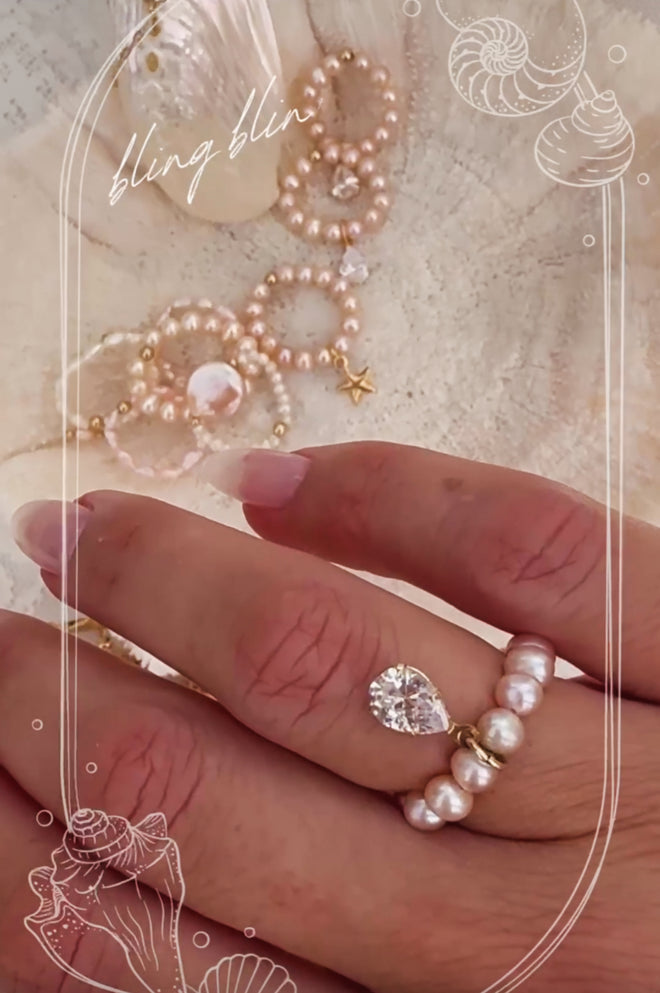 Coco Stretch Ring - Crystal