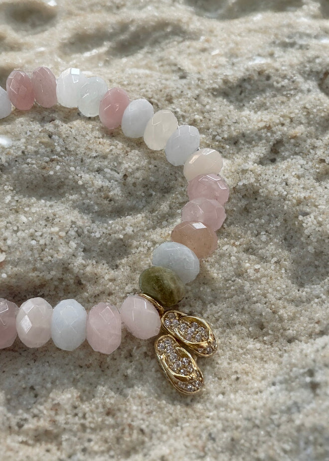 Seaside Bracelet Stack - Sandals/Morganite