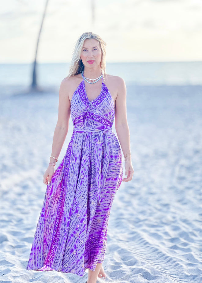 Nixie Tie Back Maxi Dress ☆ Purple Reign