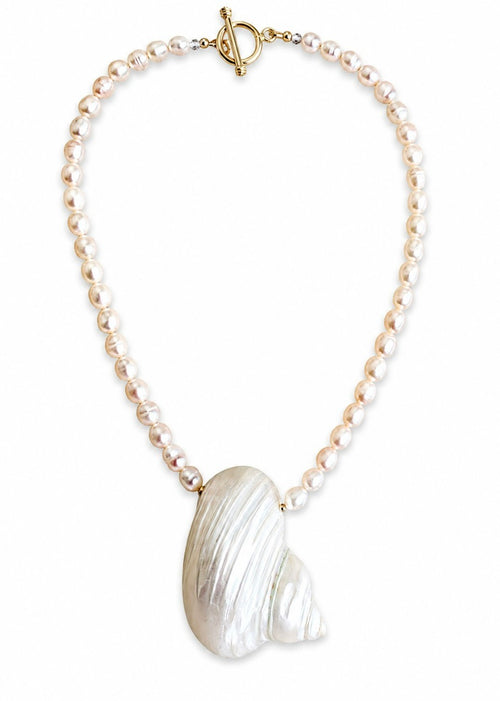 Capri Shell + Pearl Necklace
