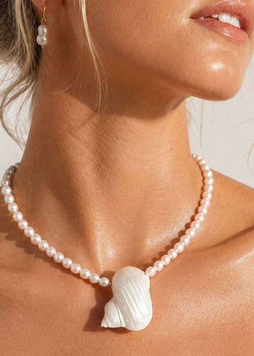 Capri Shell + Pearl Necklace