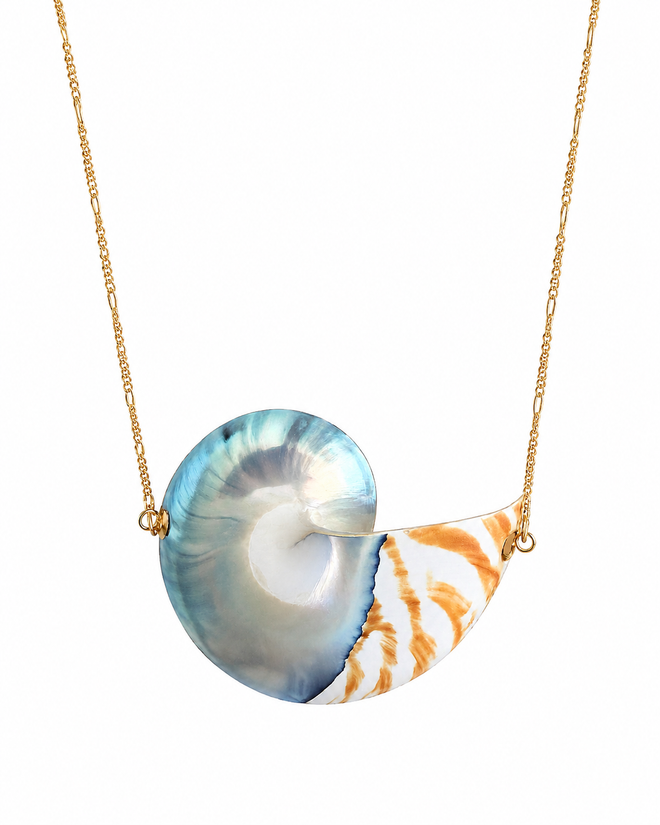 Moonwater Grande Tiger Nautilus Necklace