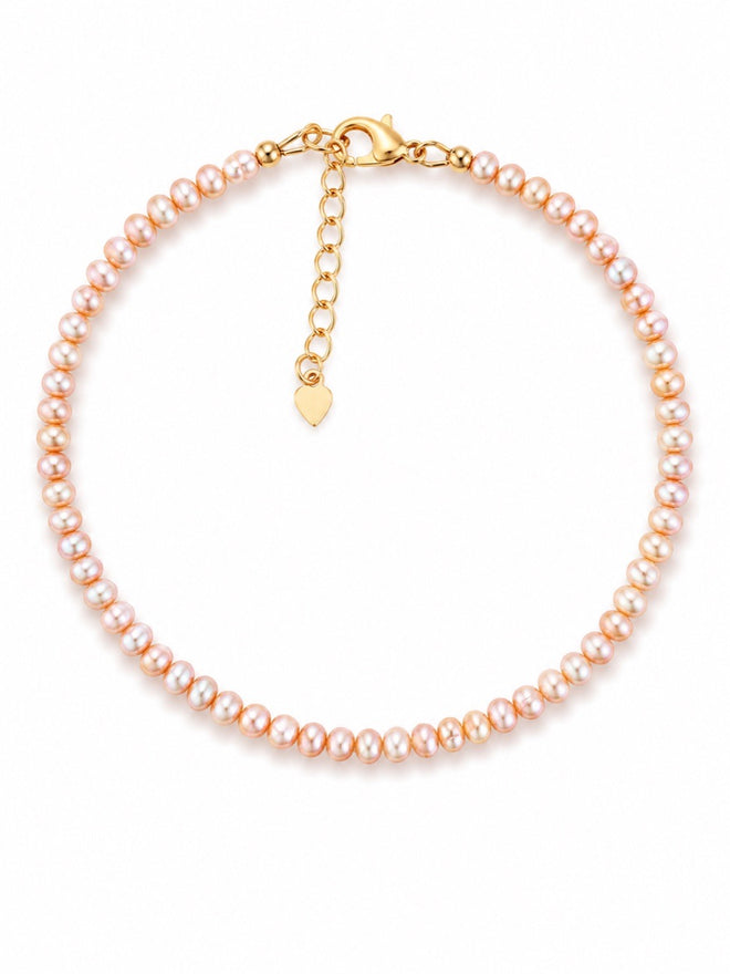 Mini Pink Pearl Anklet