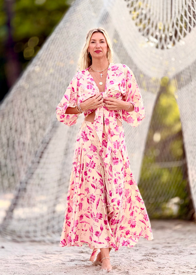 Willow Silk Kimono Pant Set