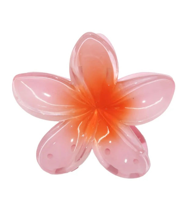 Plumeria Hair Clip - Guava