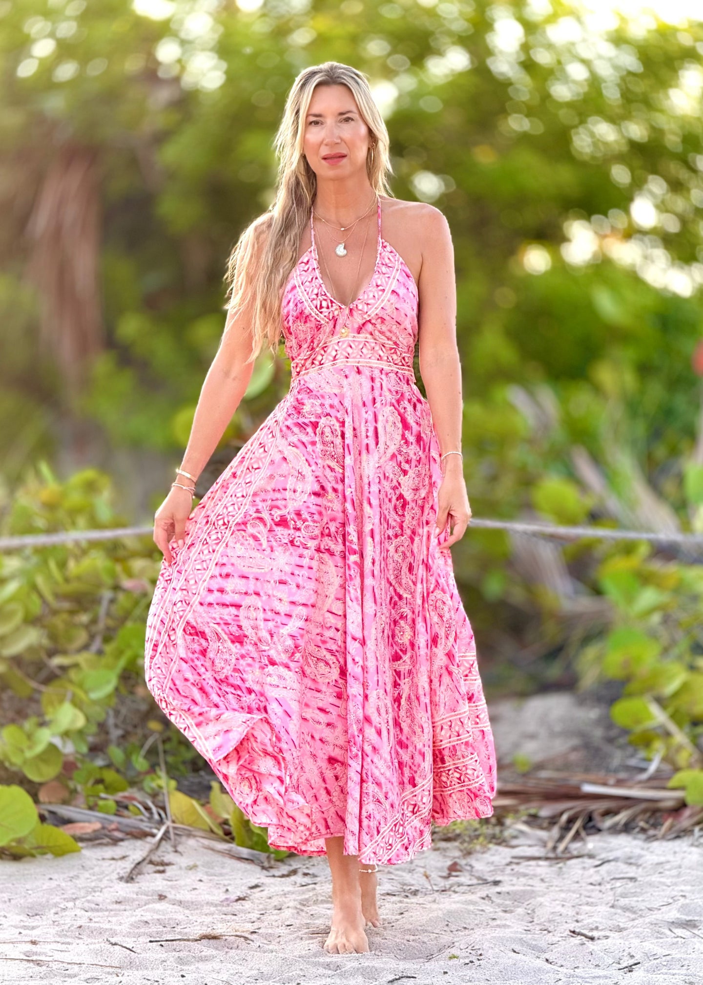 Nixie Tie Back Maxi Dress