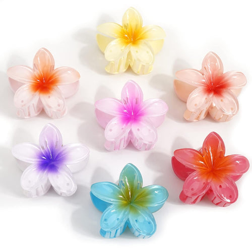 Plumeria Hair Clip - Blue Lagoon