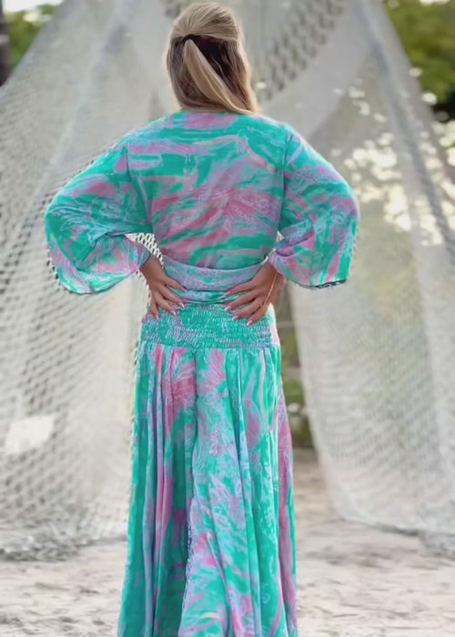 Willow Silk Kimono Pant Set