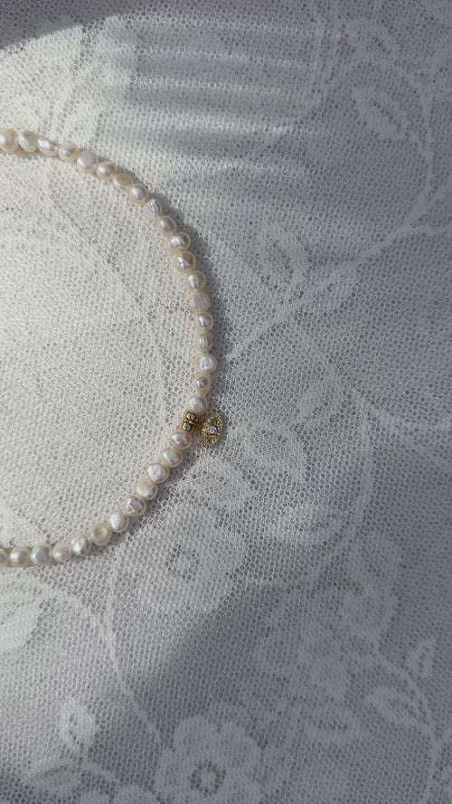 Ocean Whisper Pearl Necklace ☆  Evil Eye