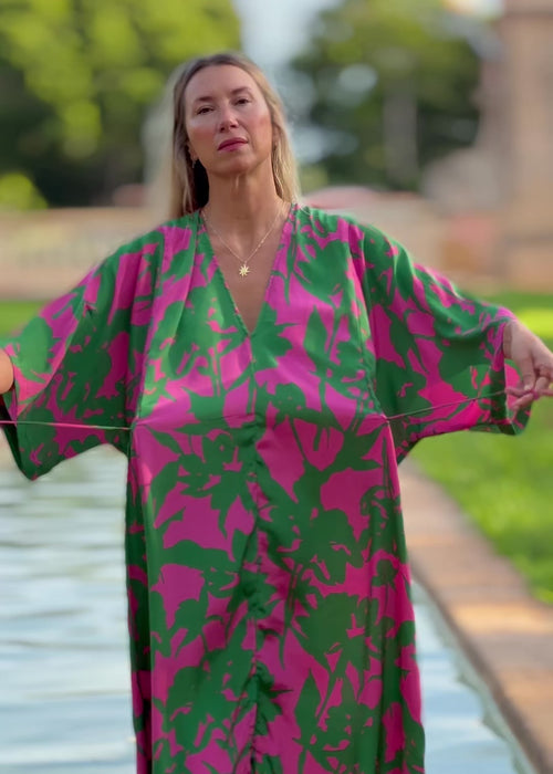 Sorrento Kaftan Dress - Pink Island