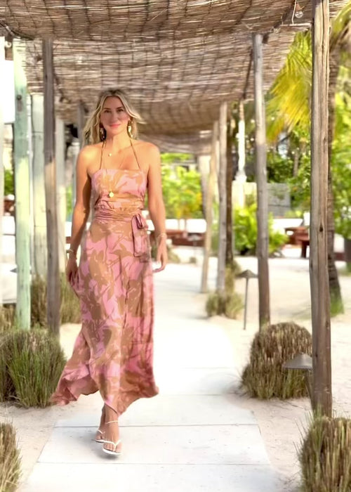 Zyanda Silk Wrap Dress