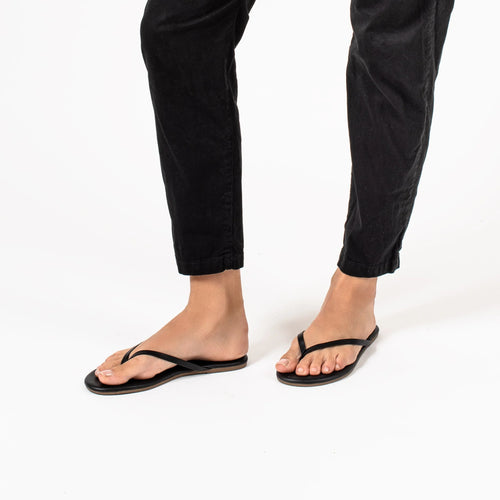 Tkees Flip Flop in Sable, black on sale women wearing flip flop