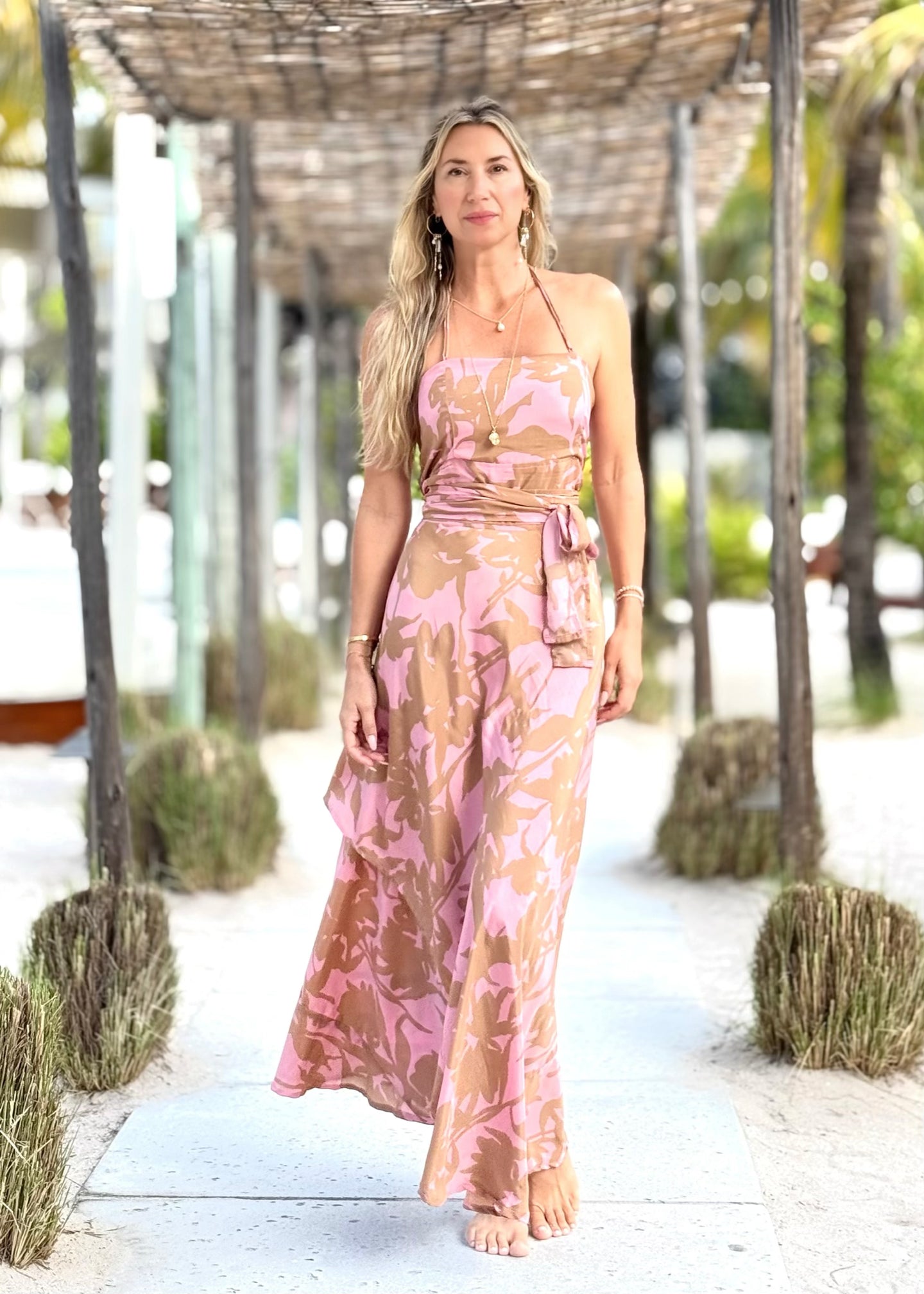 Zyanda Silk Wrap Dress